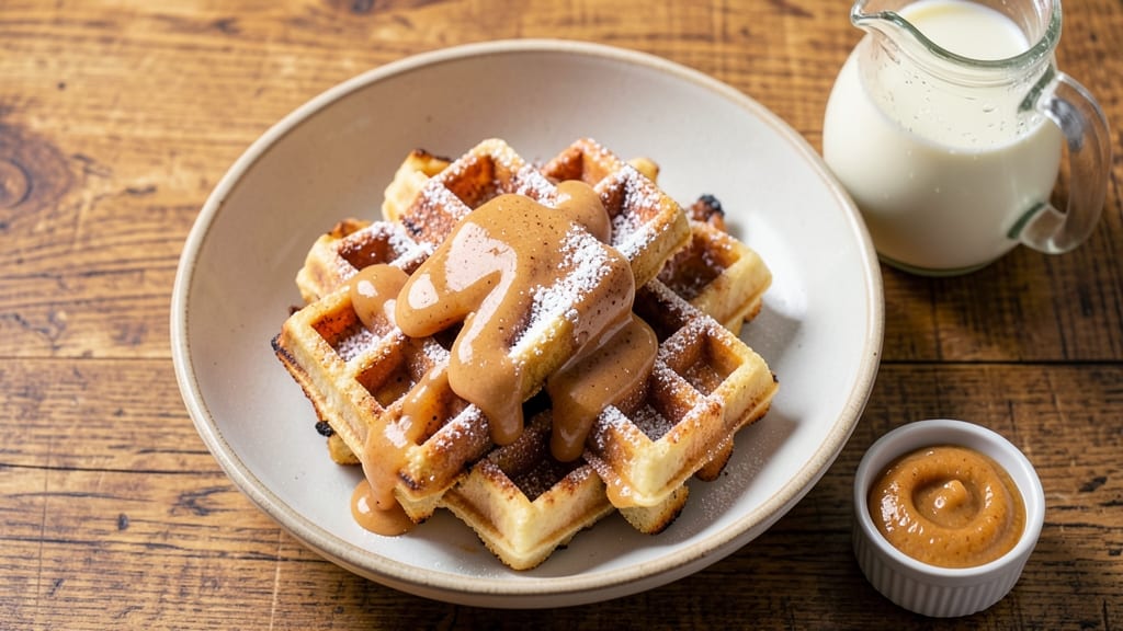 Apple Sauce Waffle Recipe: Caramelized Top and Spiced Crunch Combo