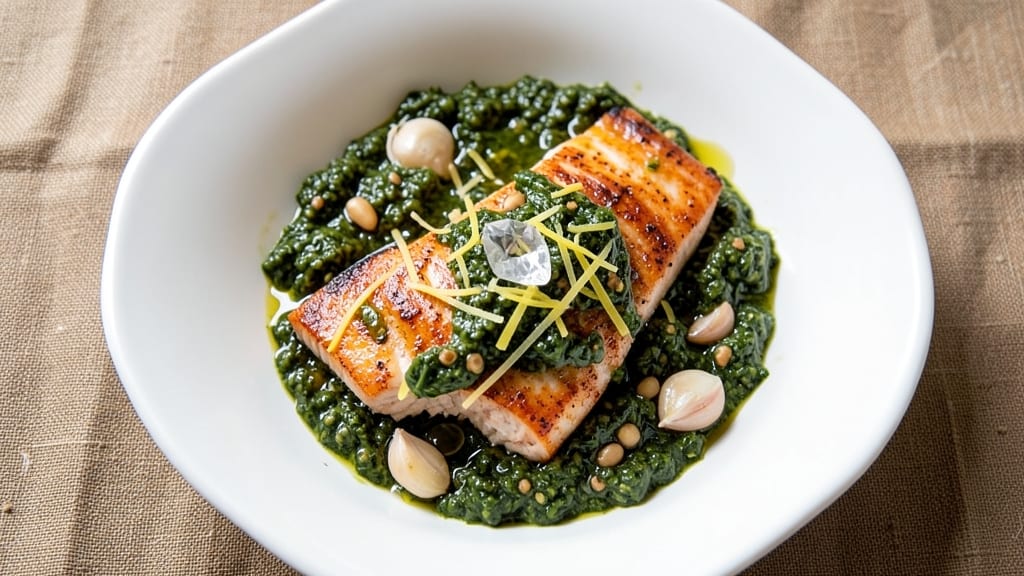 Baked Pesto Salmon Recipe: Herb-Infused Crispy Top in 25 Minutes
