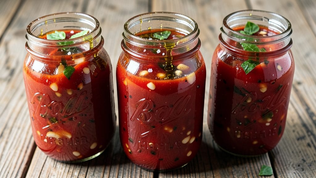 Ball Tomato Sauce Canning Recipe: Sterilized Jars for Long-Lasting Pantry Staples