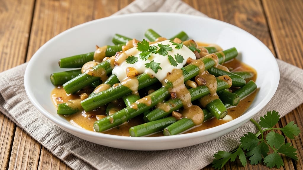 Green Beans in Sauce Recipe: Creamy Garlic-Herb Blanket Over Al Dente Beans